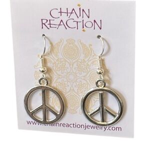 Peace Charm Earrings‎ NWT
